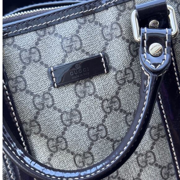 Gucci GG Supreme Joy Boston Medium Top Handle Monogram Satchel Hand Bag - Picture 3 of 10